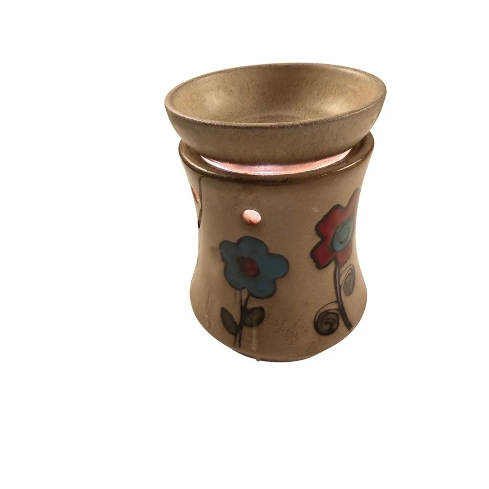 Scentsy Ashbury Floral‎ Wax Warmer Rustic Boho Full Size Retired Electric